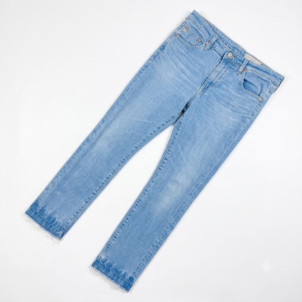 AG ADRIANO GOLDSCHMIED Jodi Crop Jeans High Rise Slim Crop Raw Hem Womens 29